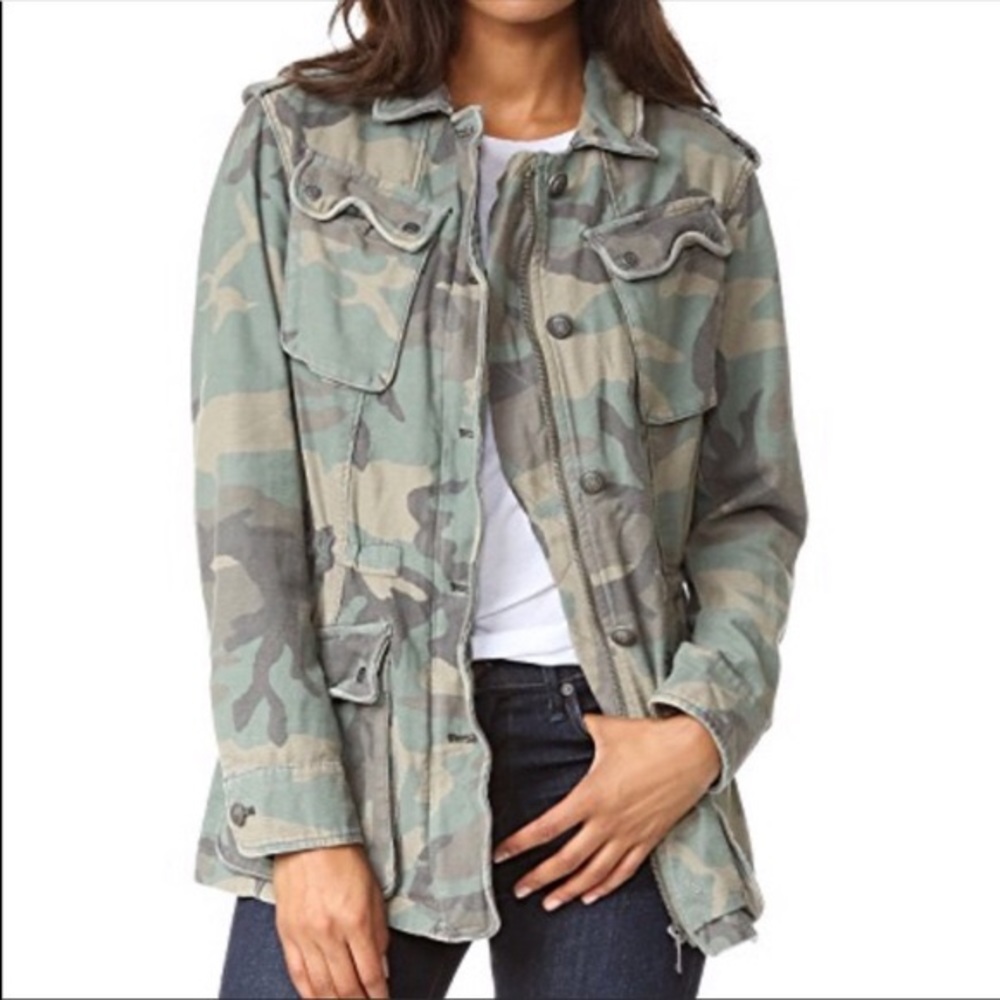NWOT Free People Military Jacket w/ zipper/button